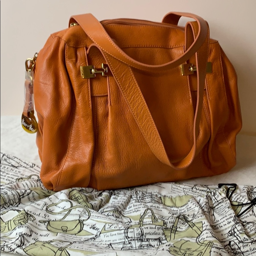 Barr and Barr Dark Orange Leather Shoulder Bag
